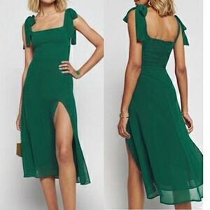 NWT Reformation Twilight Dress Emerald Size 4